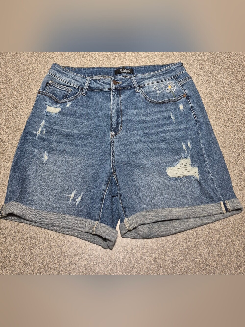 Womens Judy Blue Denim Shorts Size 1xl
